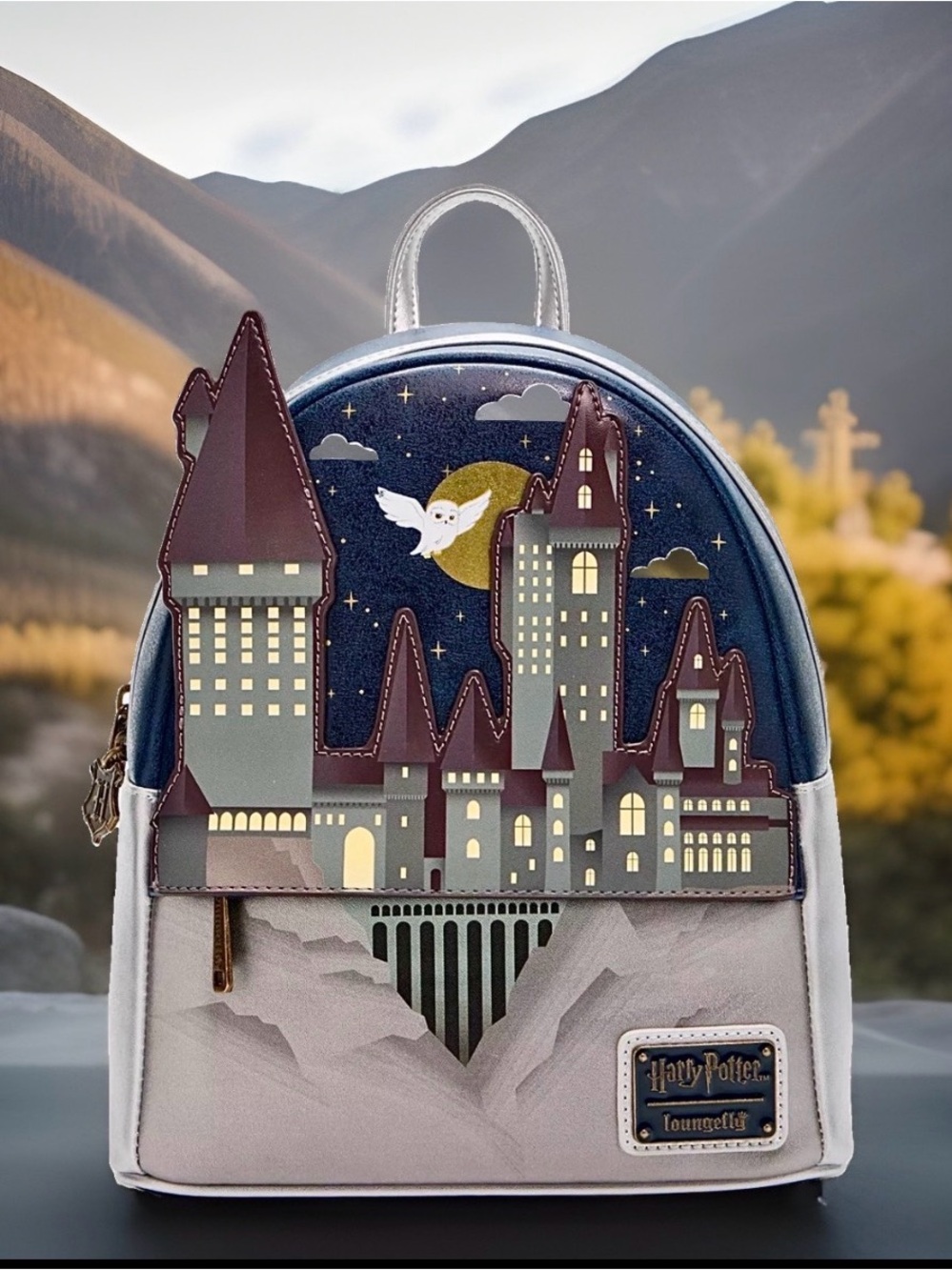 NEW Loungefly Harry Potter HOGWARTS CASTLE Backpack Universal Studios Hedwig